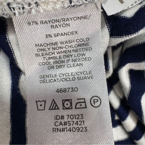 Loft Nautical Stripes Knit Maxi Sundress Sleeveless Blue White XS - Picture 11 of 13